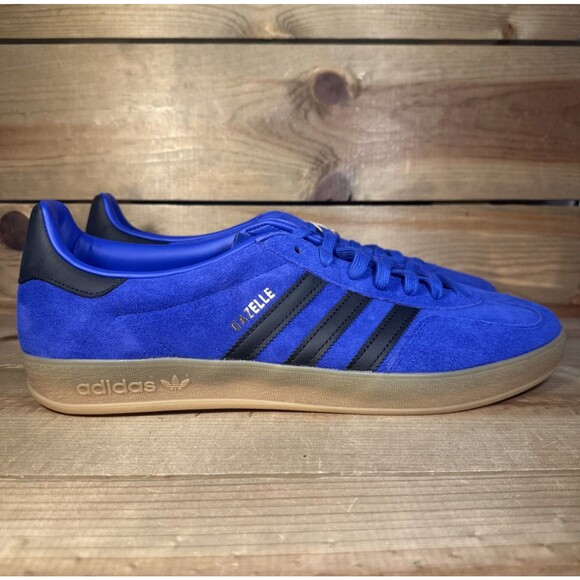 NEW Mens Size 14 - Adidas Gazelle Indoor “Lucid Blue Black” Low Top Shoes JR6302 main image 6